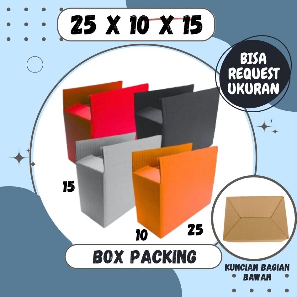 Karton 25x10x15 Kardus A1 Packing Dus Kotak Kemasan Box Botol Souvenir Obat Madu Kardus Balap