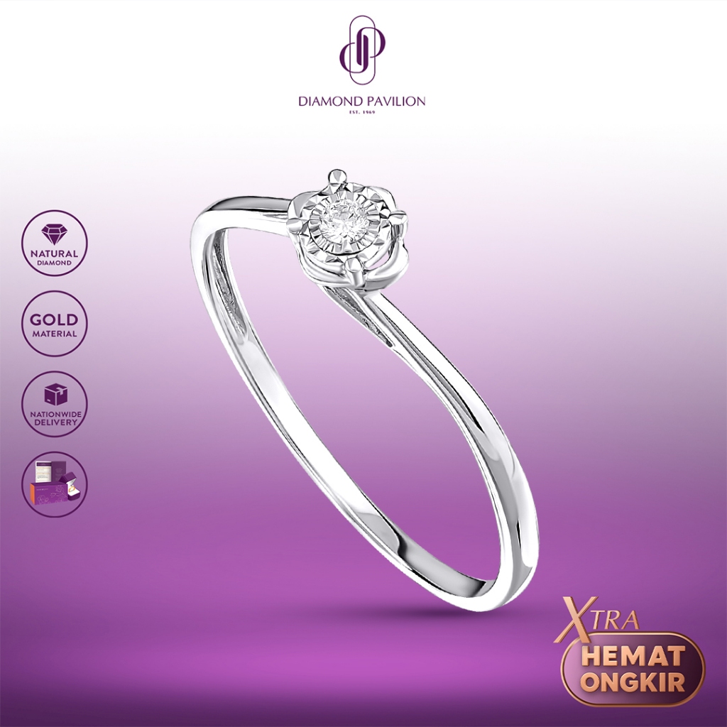 Diamond Pavilion Cincin Emas Batu Berlian Kenna Ring