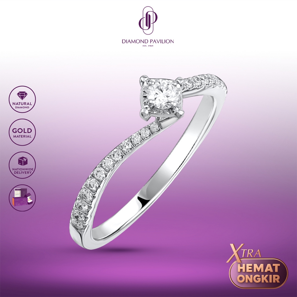Diamond Pavilion Cincin Emas Batu Berlian Oriona Ring