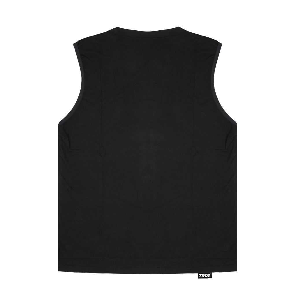 Troy Company Singlet Sleeveless Tshirt Black Melting Doom - Kaos Tanpa Lengan Hitam TS 3227