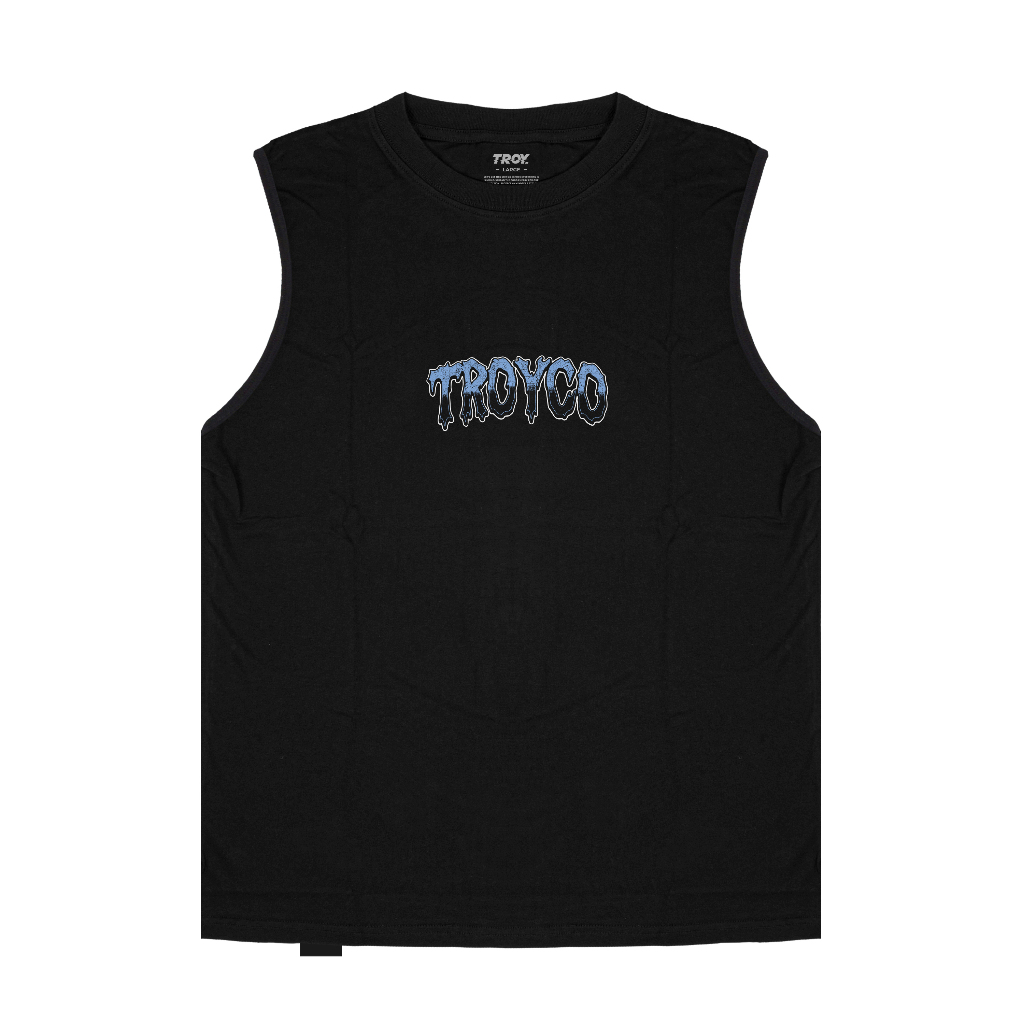 Troy Company Singlet Sleeveless Tshirt Black Melting Doom - Kaos Tanpa Lengan Hitam TS 3227