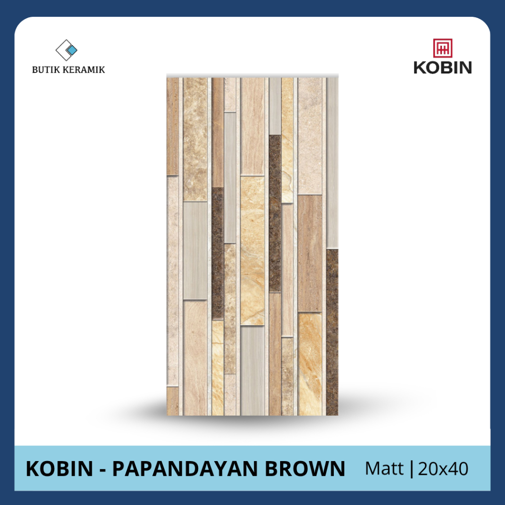 Keramik 20x40 Matt | Kobin | Papandayan Series | Glossy | Grade A / KW 1 | Keramik Lantai I Keramik 