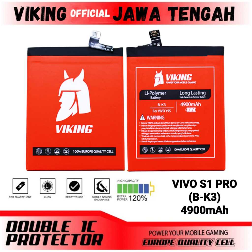 VIKING Baterai Vivo S1 Pro (B-K3) Double Power