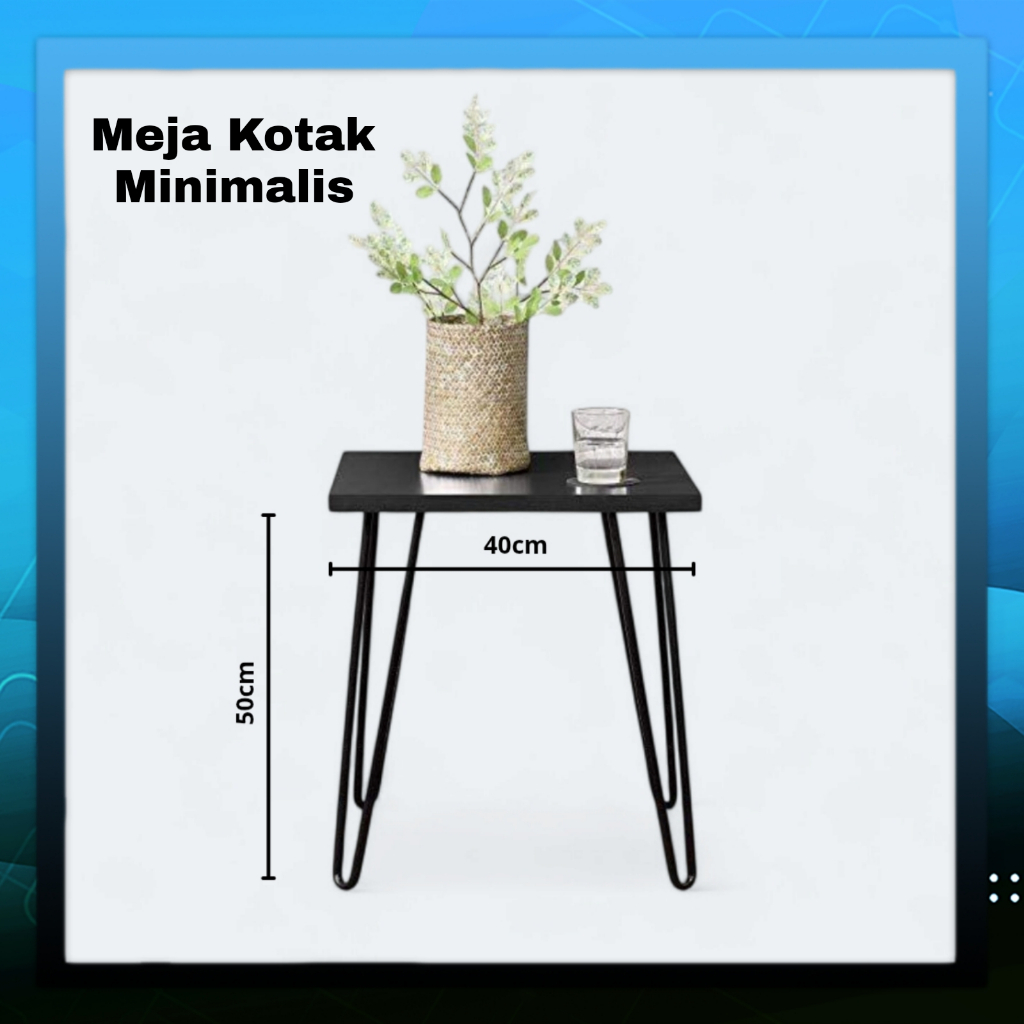 Meja Minimalis KOTAK 40x40cm Meja Sudut KOTAK / Meja Nakas / Meja Sudut KOTAK Meja Kopi Kekinian