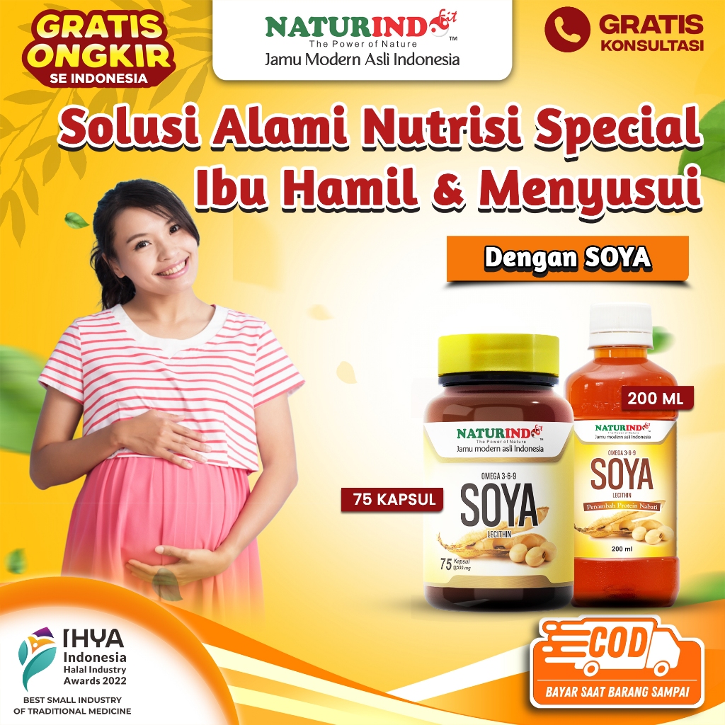 Naturindo Herbal Nutrisi Vitamin Ibu Hamil Muda Dan Menyusui Omega 369 Soya Lecithin
