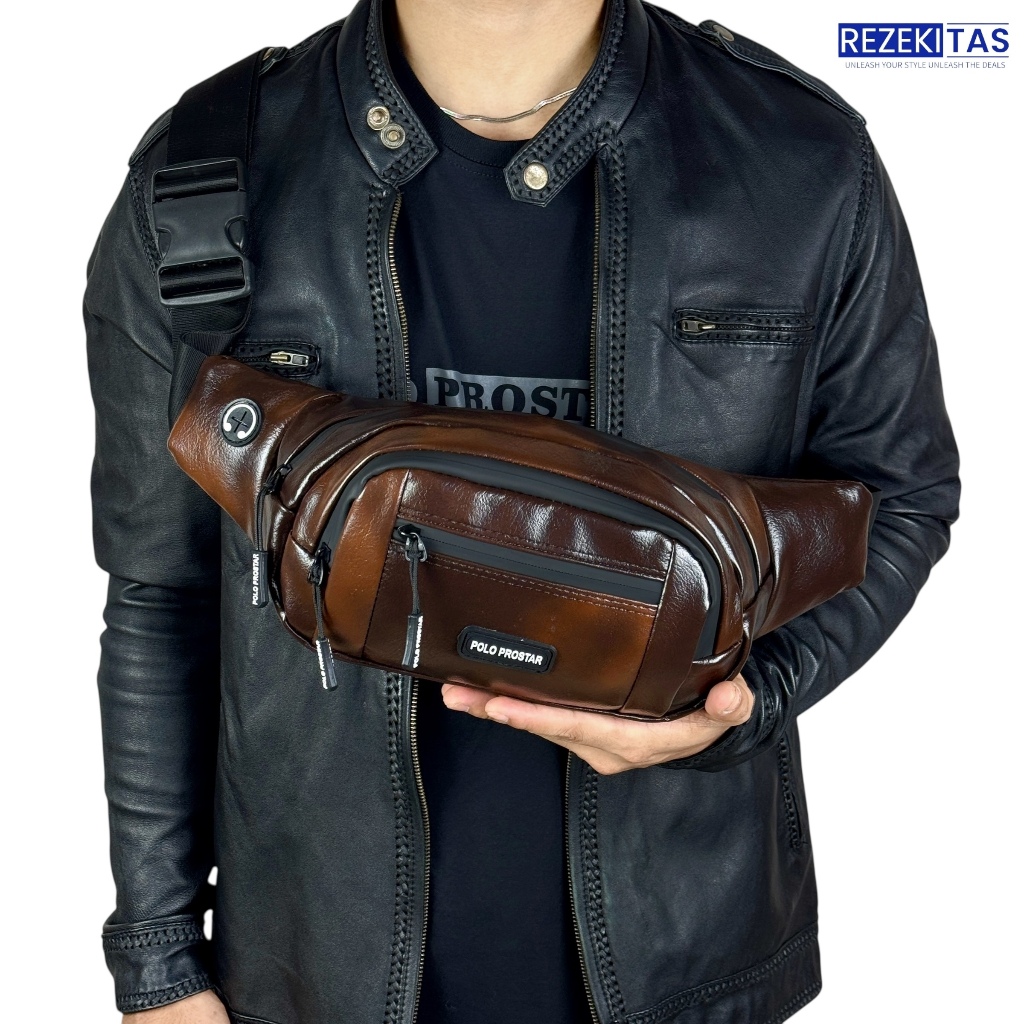 POLO PROSTAR Tas Pinggang Waistbag Tas Selempang Pria