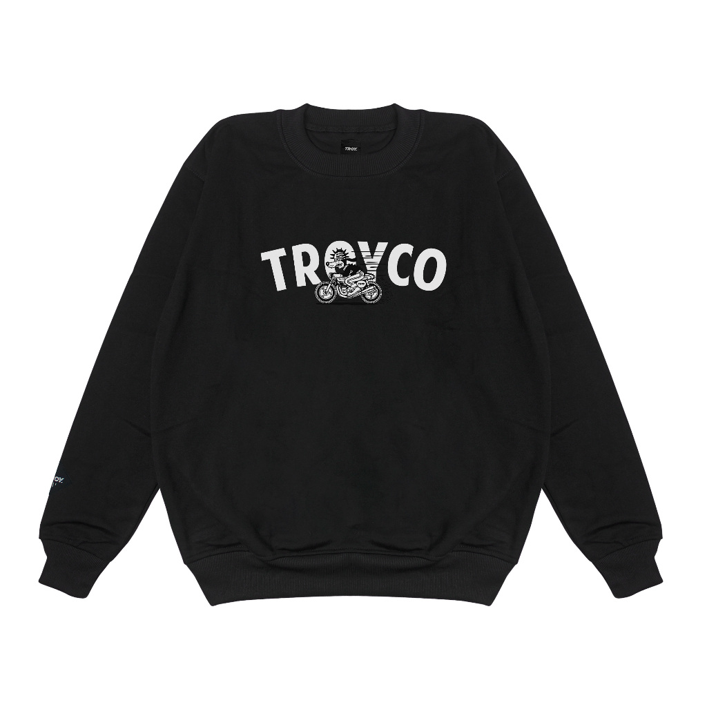 Troy Company Sweater Crewneck Black Joyride - Sweater Hitam SW 3230