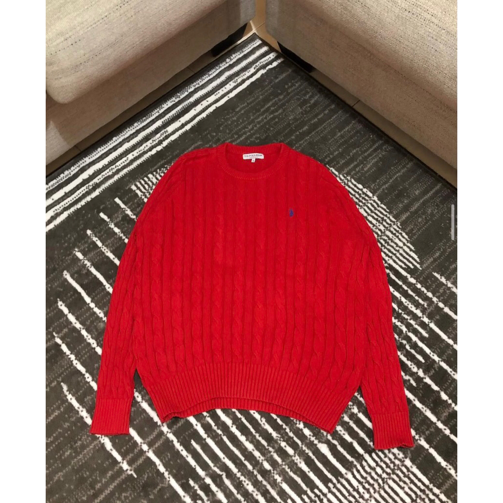 SWEATER CABLE BY USPA WITH RED COLOR