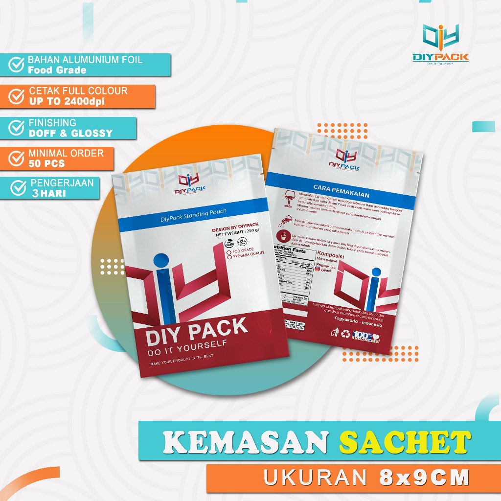 

Cetak Kemasan Sachet Ukuran 8x9cm