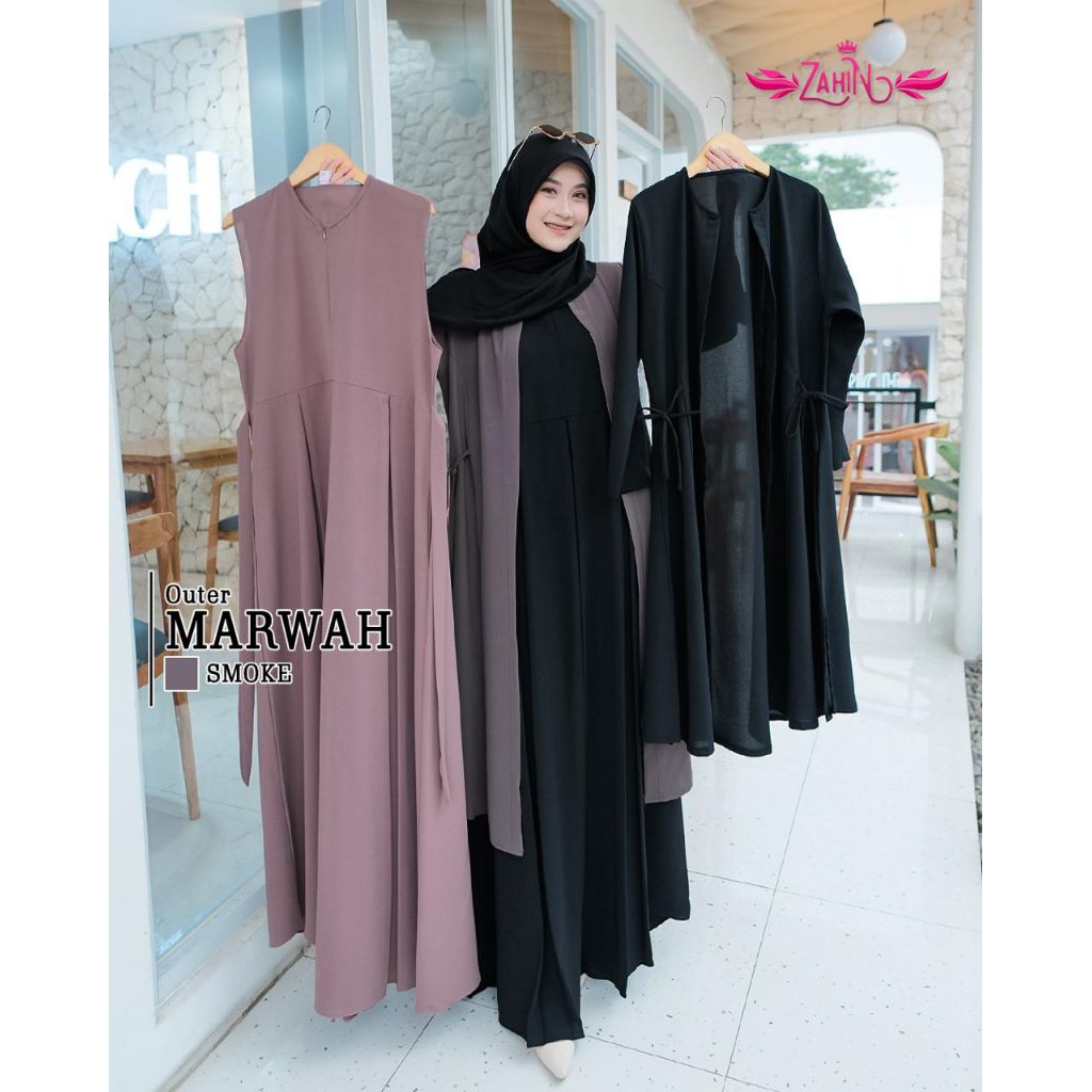 GAMIS ZAHIN TERBARU GAMIS SET OUTER ZAHIN Gamis  NAIRA Set Long Cardi Premium Original Berlabel ZAHI