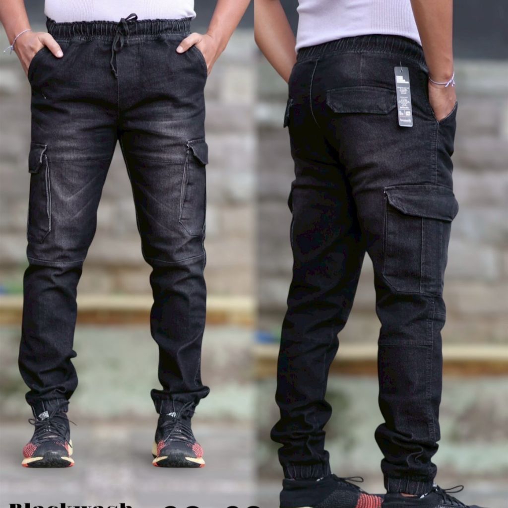Celana Jogger Cargo Jeans Pria Celana Jeans Panjang Celana Jogger Jeans Cargo