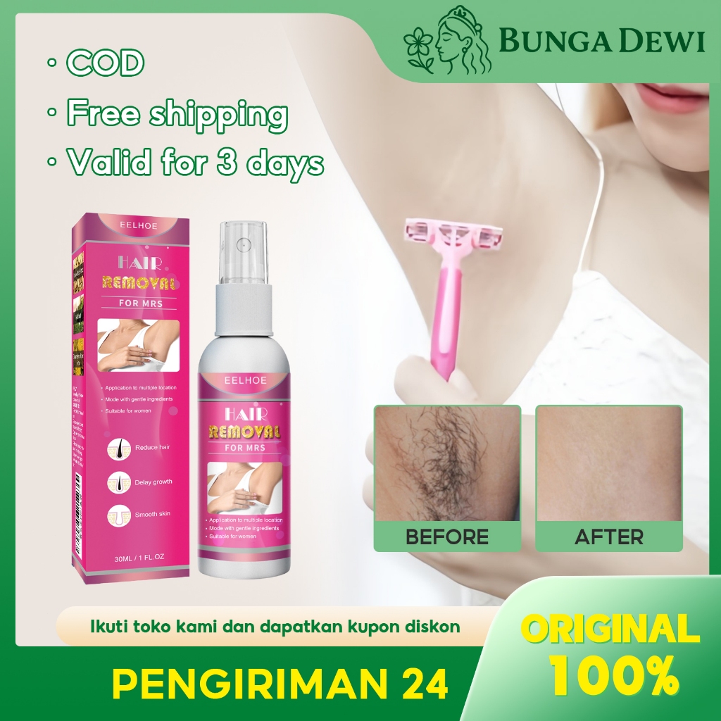 EELHOE Hair Removal For Mrs 30ml Semprotan Penghilang Bulu Wanita Hair Removal Spray Hair Removal Sp