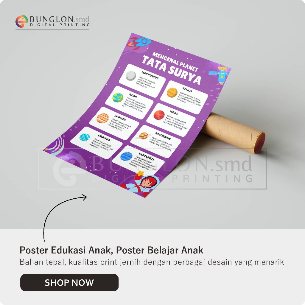 

Poster Mengenali Tata Surya Model Ungu