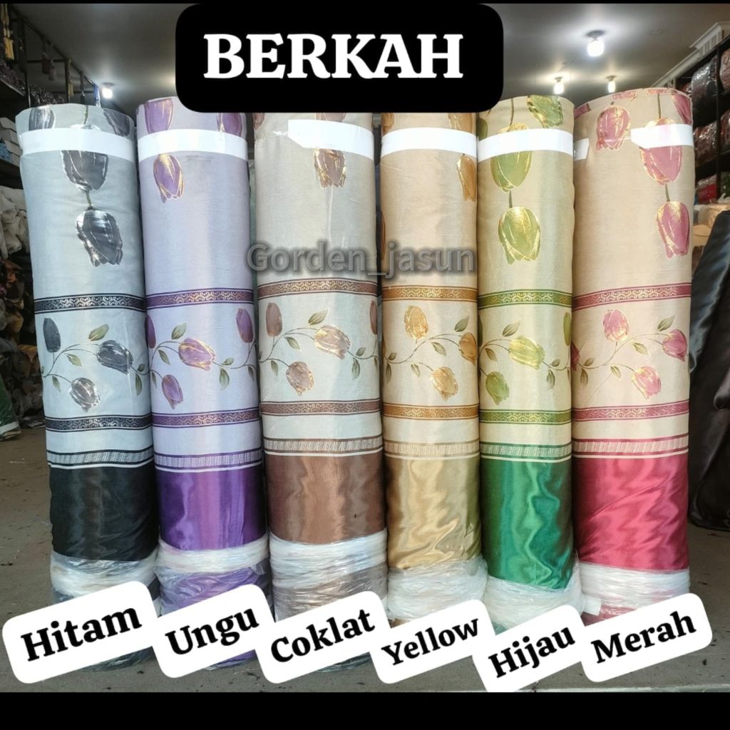 KAIN BLACKOUT MOTIF TULIP (BAHAN GORDEN DI JUAL KAIN NYA SAJA)