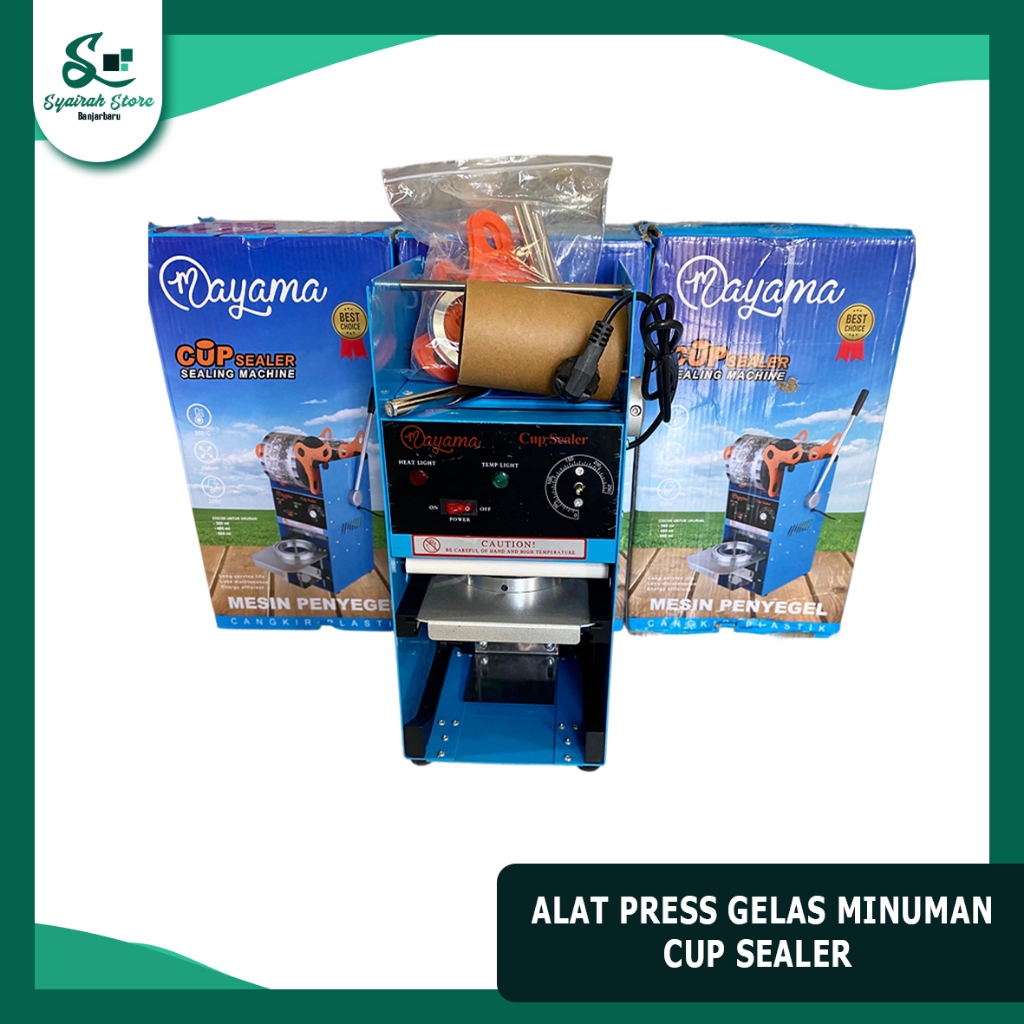 Mesin Cup Sealer Mayama C37/C39 – Alat Press Gelas Plastik Otomatis Hemat Energi untuk Usaha Minuman