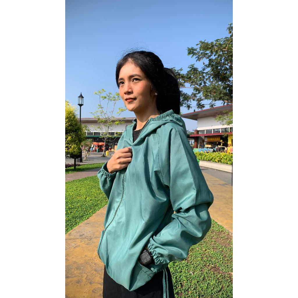 New Jaket Olahraga Parasut Polos Pria/Wanita Mirip Uniqlo, Uv Protction, Windbreaker, Sauna Suit,