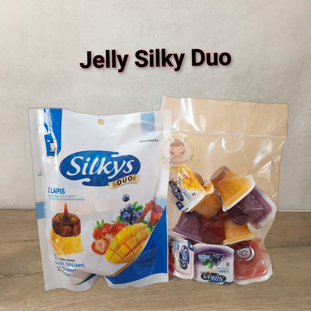 

Silkys duo jelly puding aneka rasa buah 2 lapis dengan gula aren ( SCP )