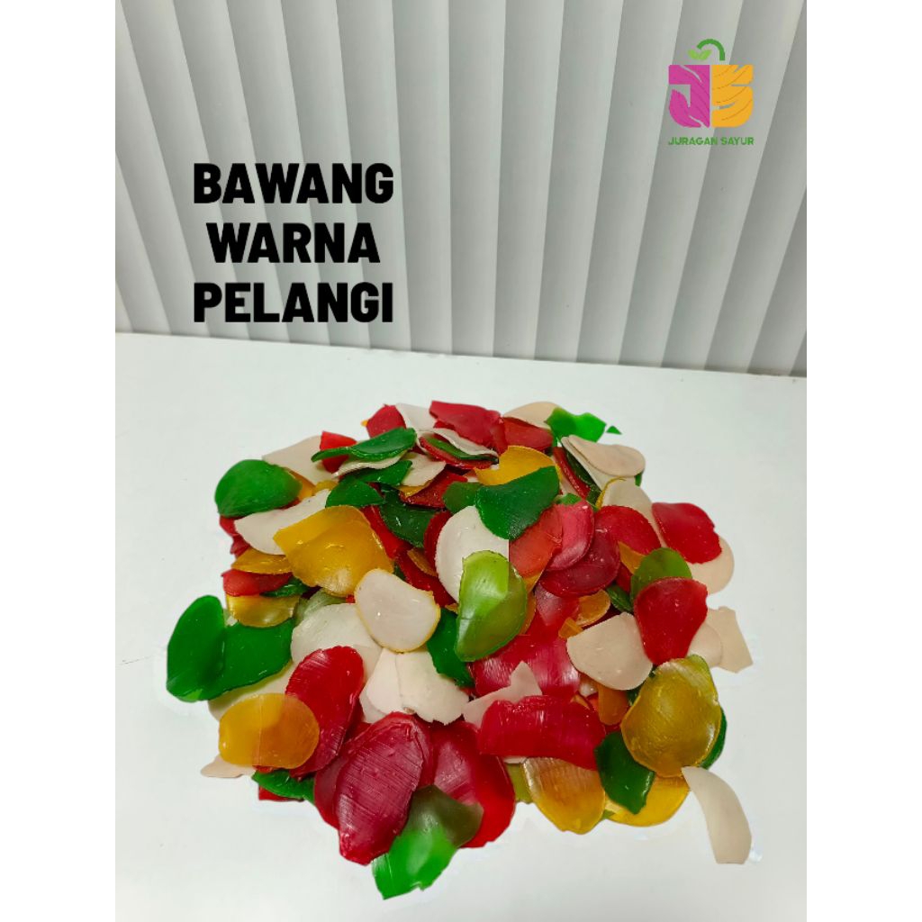 

ANEKA KERUPUK MENTAH bawang warna pelangi BAHAN SEBLAK 250grm