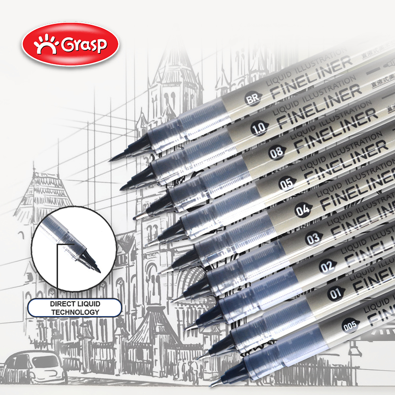 

GRASP Fineliner Drawing Brush Pen Alat Gambar Artistik Sketsa Seni Cepat Kering FL001