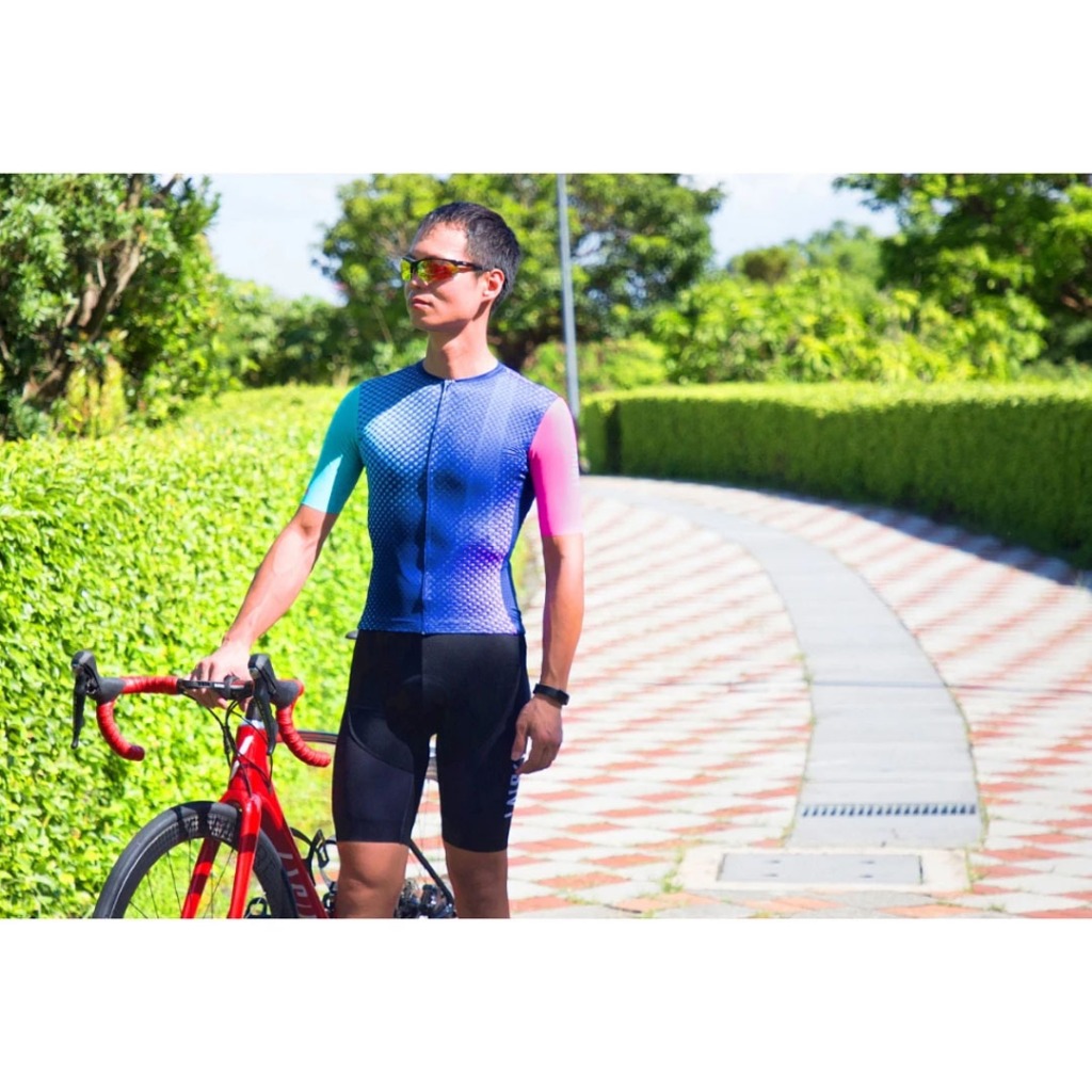 Jersey BAISKY Men Short Sleeve Aurora Blue