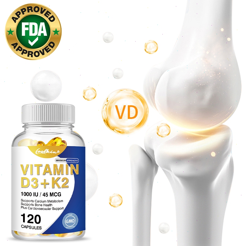 Vitamin D3 dengan Vitamin K2 Softgel - untuk Meningkatkan Penyerapan Kalsium / Vitamin D3 K2