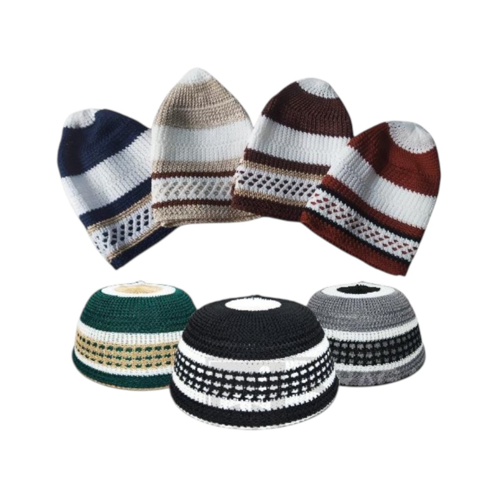 Peci Kopiah Rajut Bayi Nanas Motif Warna Peci Rajut Siet Anak Motif Warna Termurah Grosir