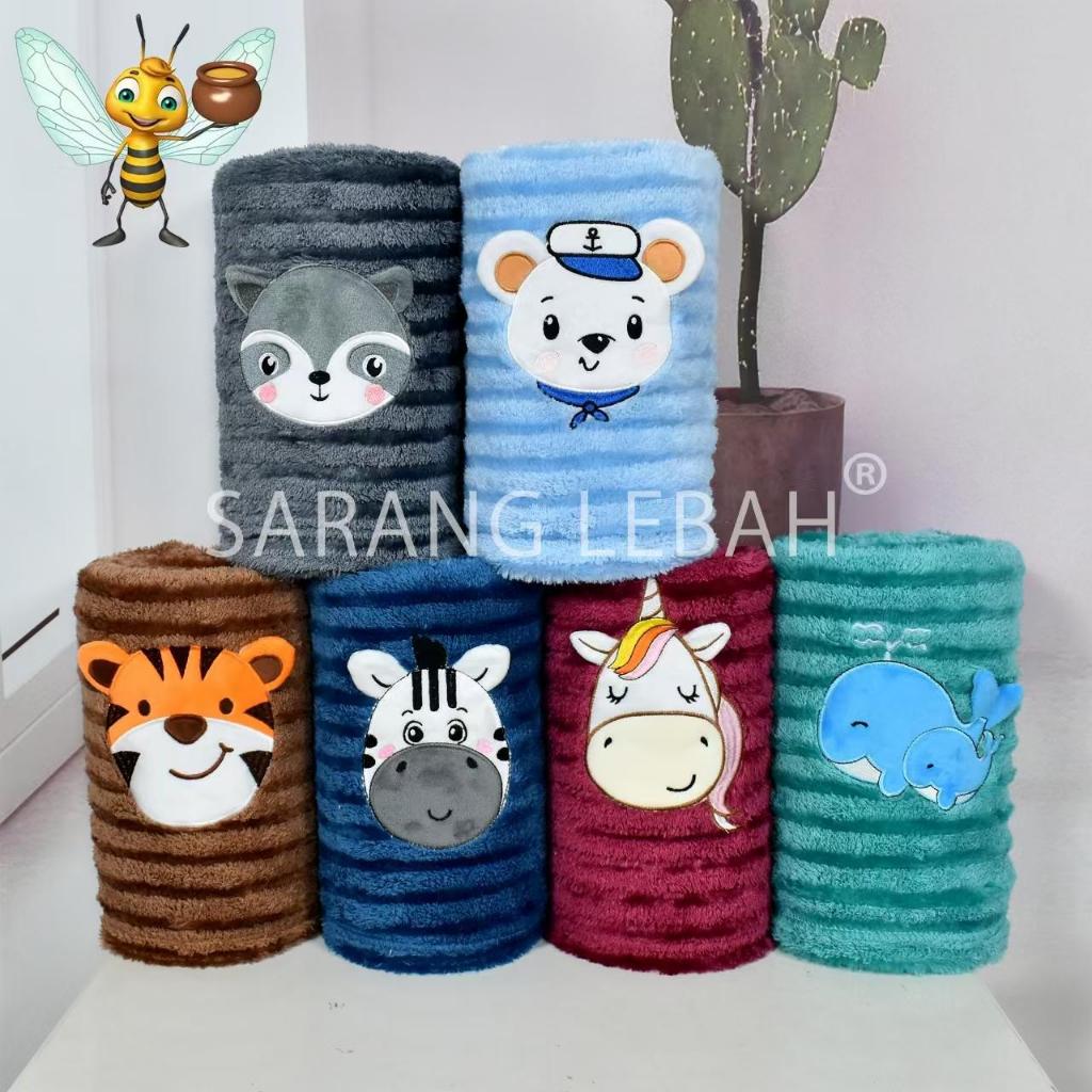 Selimut Bayi Microfiber Sarang Lebah Uk 100 X 70 Cm Tebal Lembut Meresap Air