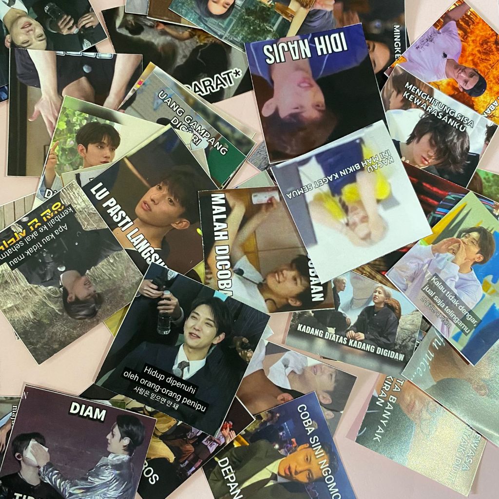 

(READ DESC) Sticker Pack MEME SEVENTEEN - Paper Vinyl Waterproof Dekorasi Stiker Laptop Buku Journal Koper