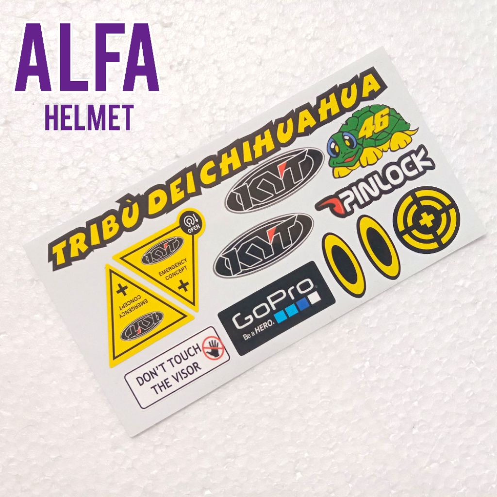 Stiker Visor Helm KYT / Sticker Helm KYT / Stiker Helm KYT