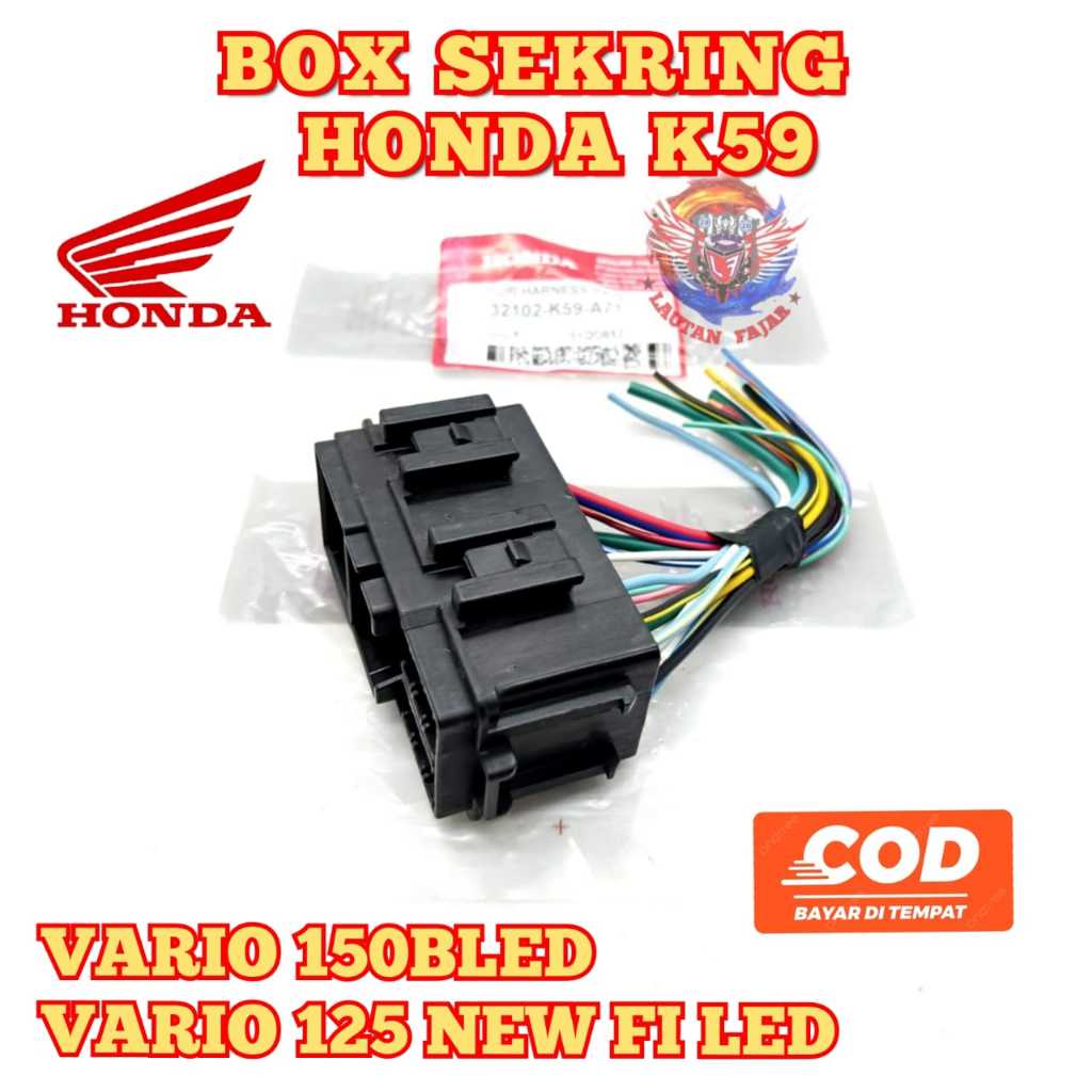Box sekring K59 asli original motor honda Vario 150 LED , Vario 125 New Led bok kotak rumah skring o