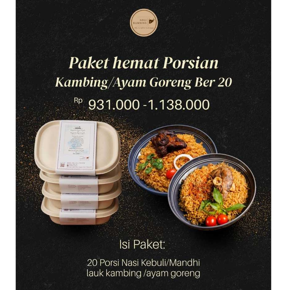 

Paket Nasi Kebuli/Mandhi Ayam Bakar ber 20