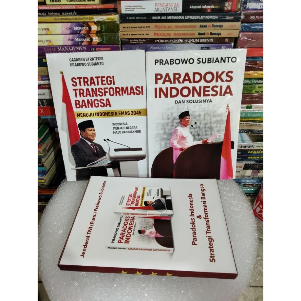 1 paket dapat 2 buku original book Prabowo Subianto paradoks Indonesia dan solusinya strategi transf