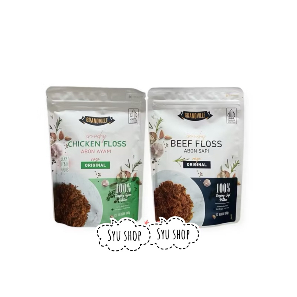 

grandville grand ville abon ayam sapi premium mpasi 100gr chicken beef floss