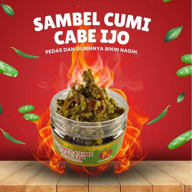 

dapoer Mama HQ ~ Sambal Cumi Cabe Hijau 200 gr/Sambal Cumi Cabe Ijo 200 gr