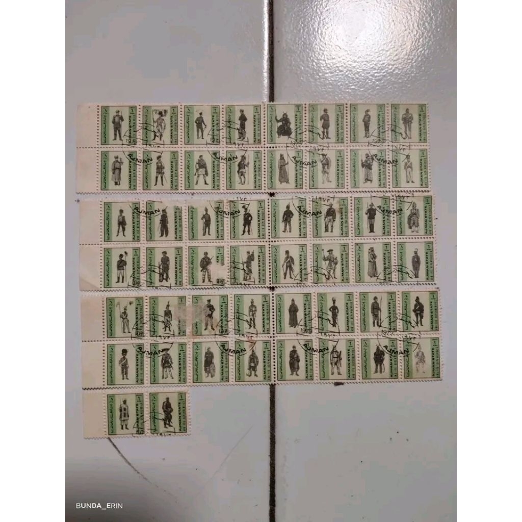 

koleksi perangko prangko kuno ajman state soldier 1972