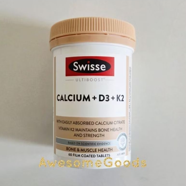 Swisse Ultiboost Calcium + D3 + K2 60 Tablets