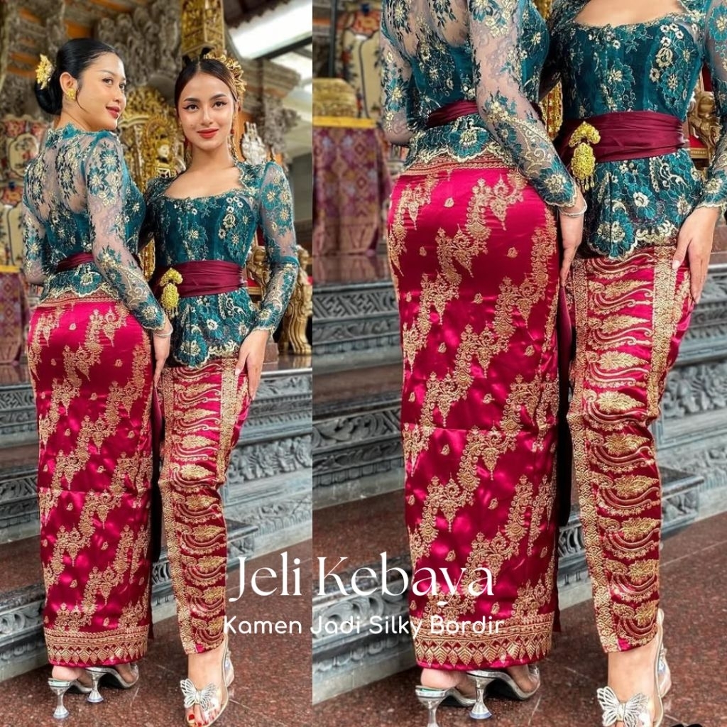 Jeli Kebaya - Kamen Jadi Silky Bordir | Kamen Jadi | Kamen Kebaya | Kamen Bali | Kamen Mewah | Kamen