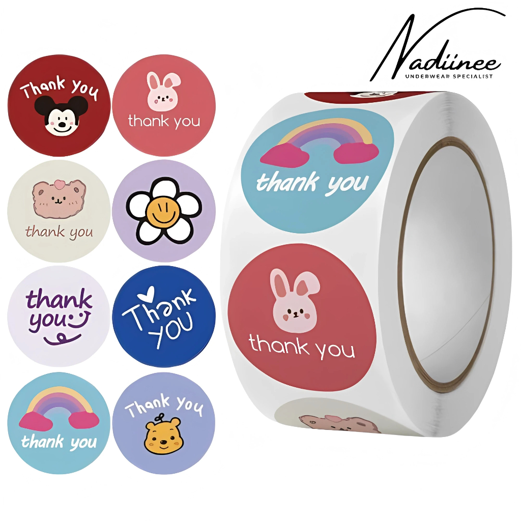 

Thank You Stiker Terima Kasih Isi 500 pcs Sticker Roll Label Bulat Makanan Minuman Bahan Berkualitas