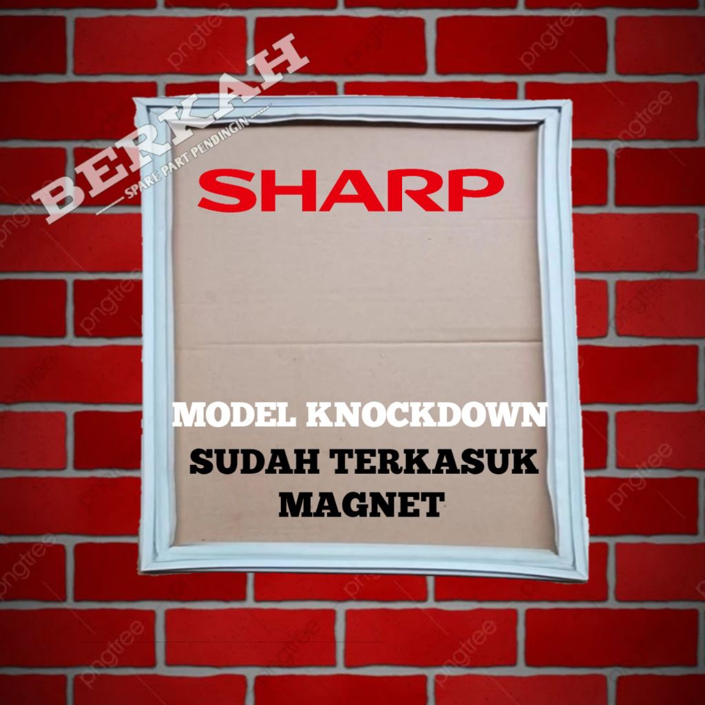 GASKET KARET PINTU KULKAS SHARP MODEL KNOCKDOWN 49 X 52 CM