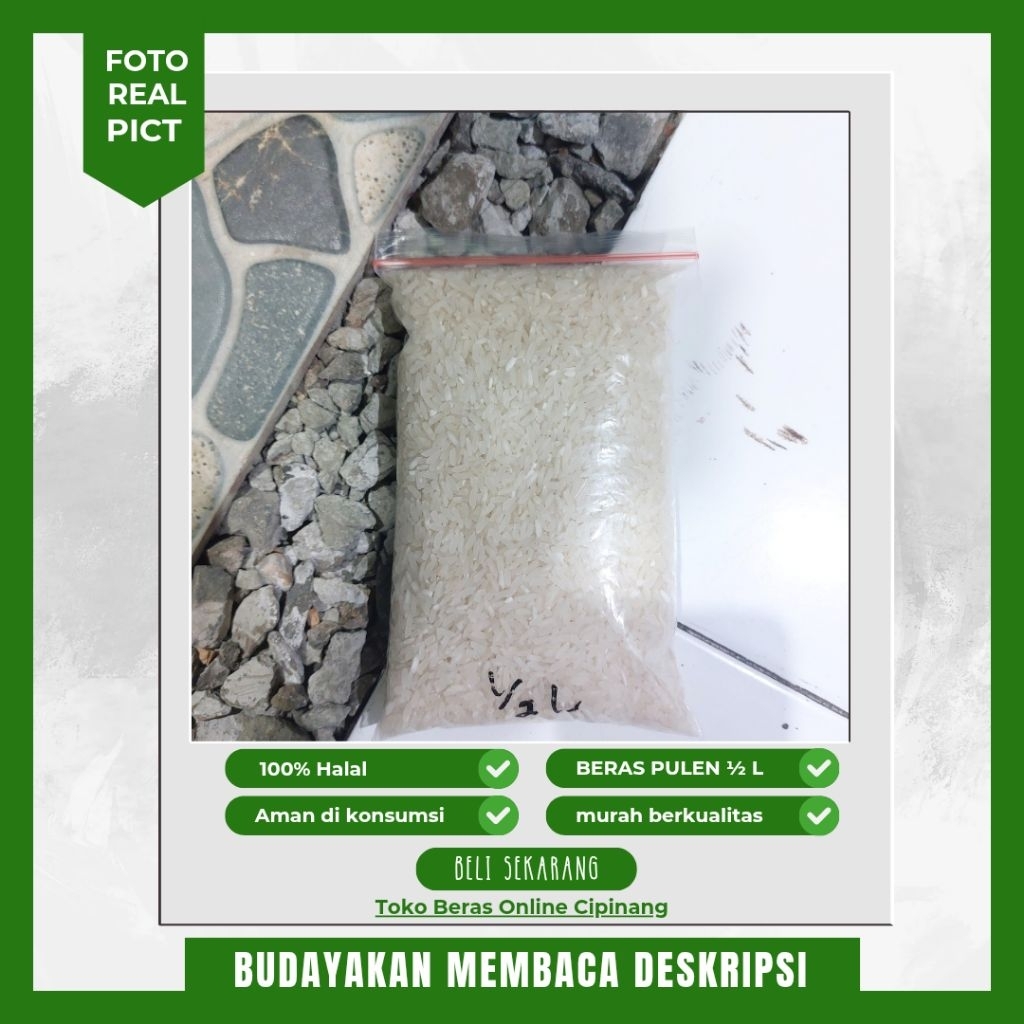 

beras pulen ½ Liter polos