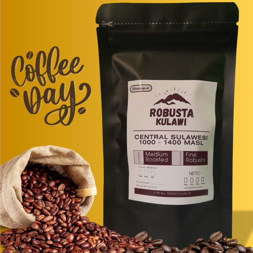 

Sikunang Biji Kopi Petik Merah Robusta Kulawi Asli