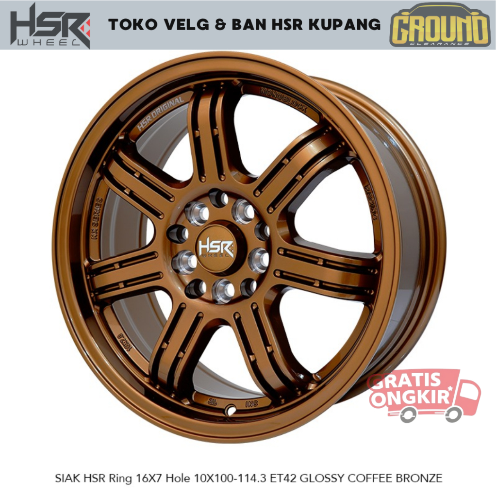 VELG MOBIL R16 BARU PNP XL7, ERTIGA, GRANDMAX, INNOVA, TERIOS R16 TYPE HSR SIAK R16 PELEK ORI HSR