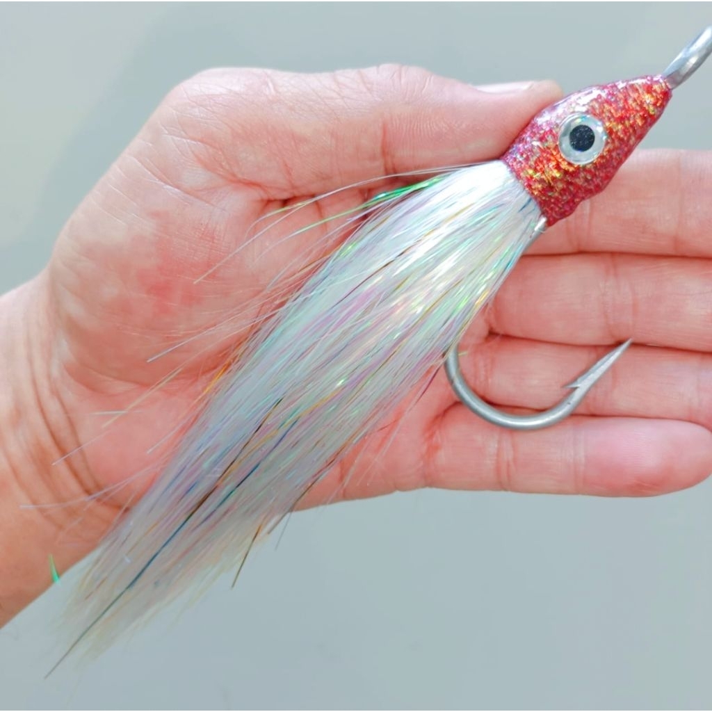 Jigging dan Umpan Cumi Serat Sutra dan cumi Karet assist hook, Umpan Cumi  - bisa Umpan Metal Jig um