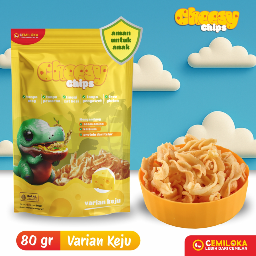 

Cheesy Chips Varian Keju Cemiloka – Snack Premium, Tanpa Pengawet, Rasa Gurih, Komposisi Bersih.