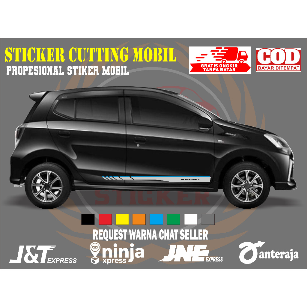 sticker mobil ayla sticker mobil daihastu ayla sticker mobil ayla keren sticker variasi body mobil