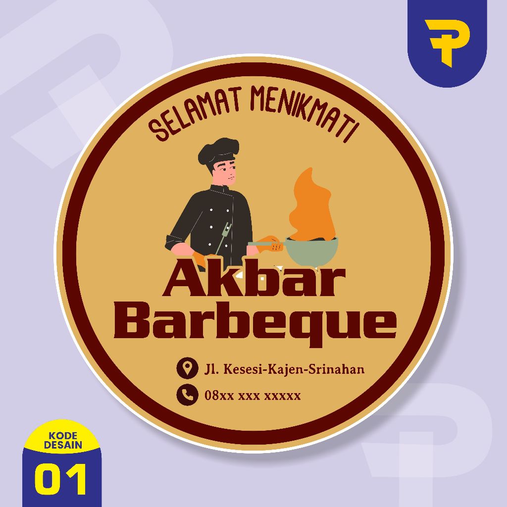 

stiker barbeque stiker label kemasan
