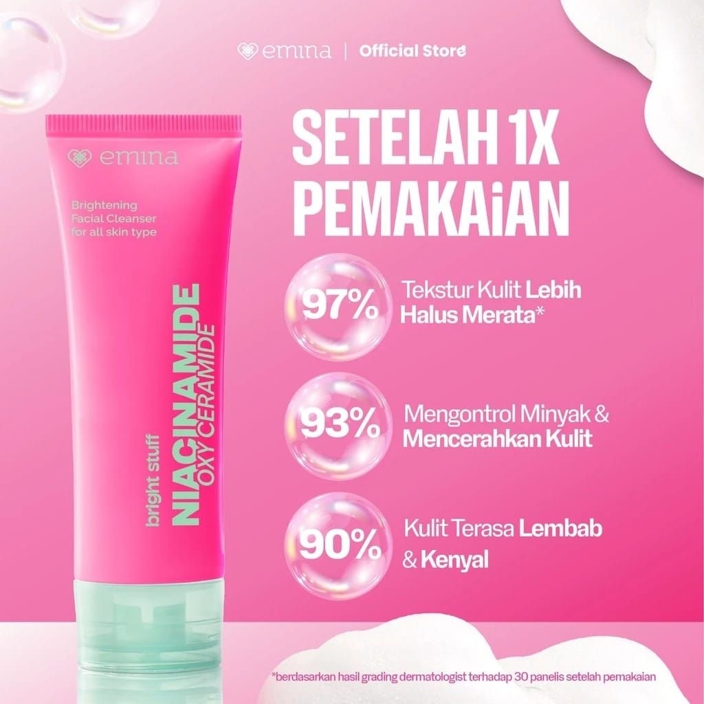 EMINA Bright Stuff Face Wash Sabun Muka Glowing - Sabun Cuci Muka Emina Mencerahkan