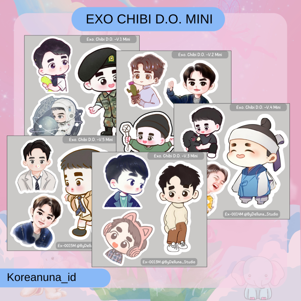 

Sticker Kpop Exo D.O. Doh kyunsoo Chibi Kartun Lucu Aesthetic Stiker Deco Laptop Hp Buku Note Memo Botol Murah Berkualitas