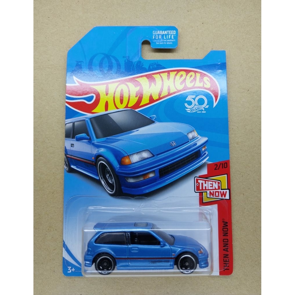 Hot Wheels 1990 HONDA CIVIC EF, Blue (KMART) - 2013 Then & Now