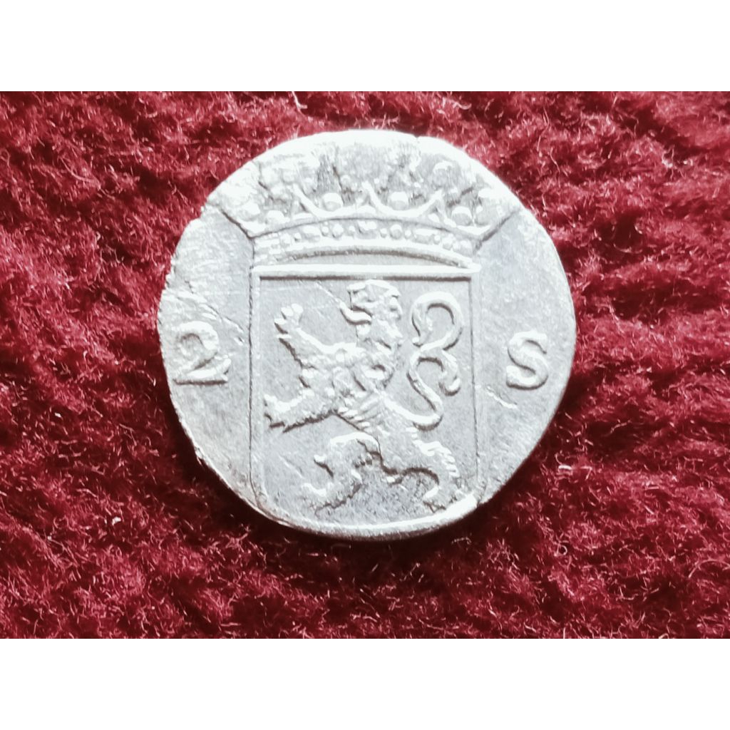 koin 2 stuiver perak holand 1724